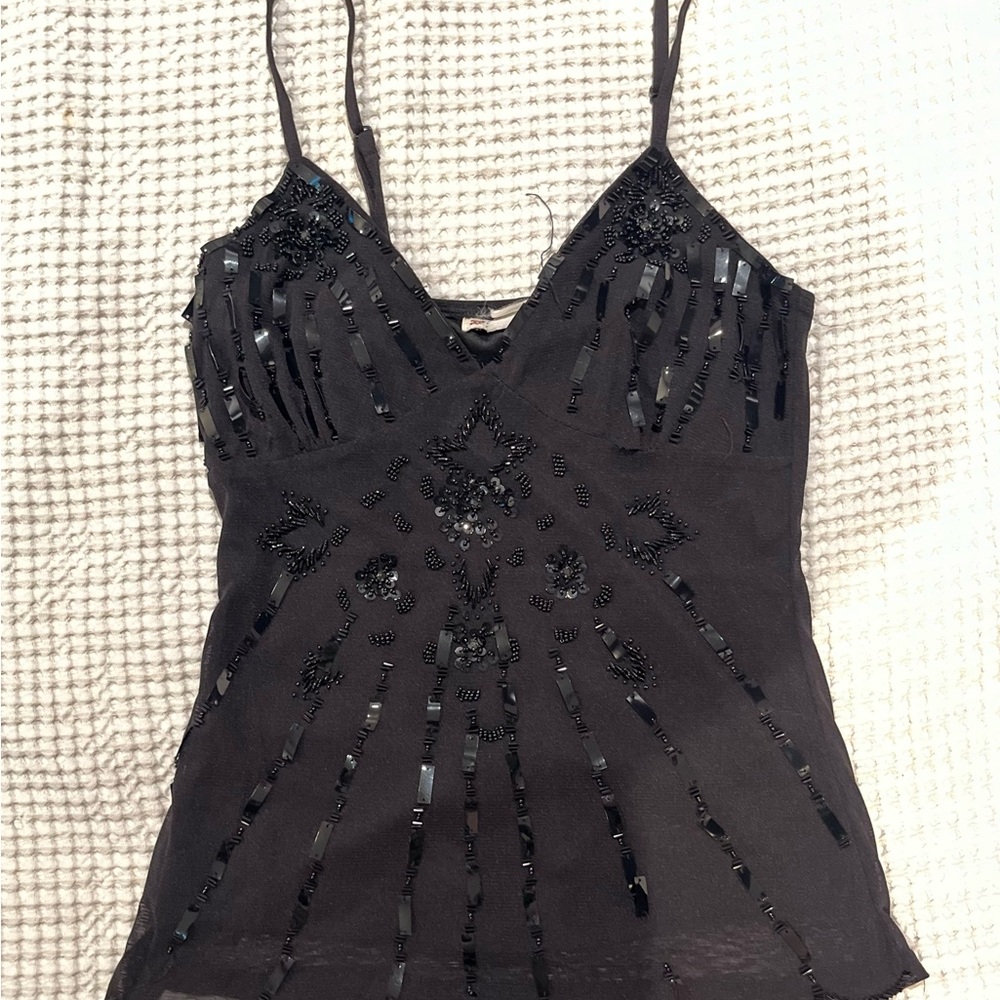 Forever Link Black Embellished Women's Blouse